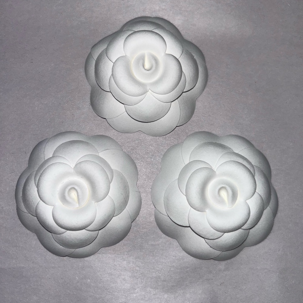 CHANEL White Camellia Floral Stickers